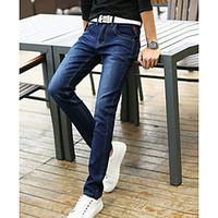 mens mid rise micro elastic skinny chinos pants simple skinny solid