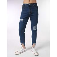 mens mid rise micro elastic sweatpants pants simple slim denim solid