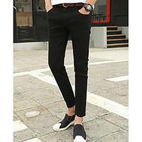 mens mid rise micro elastic jeans pants street chic slim solid