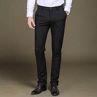 mens low rise micro elastic suit chinos pantsstreet chic vintage simpl ...