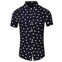 mens casual daily work summer gentleman covered with crown prints stan ...