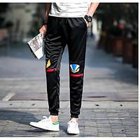 Men\'s Mid Rise Micro-elastic Chinos Pants, Street chic Slim Skinny Solid