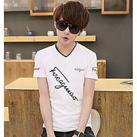 mens casualdaily simple summer t shirt solid round neck short sleeve n ...