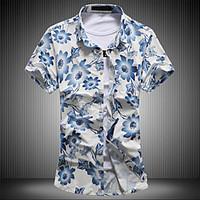 mens plus size going out party vintage street chic spring summer shirt ...