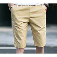 mens mid rise strenchy shorts pants simple loose solid