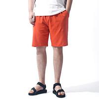 mens mid rise strenchy shorts pants simple loose solid