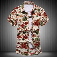 mens plus size going out party vintage street chic spring summer shirt ...