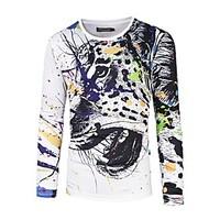 mens other active all seasons t shirt animal print round neck long sle ...