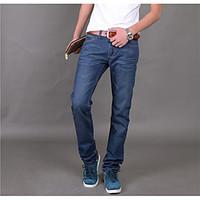 mens mid rise strenchy jeans pants simple slim solid