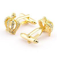 mens fashion gold crown alloy french shirt cufflinks 1 pair