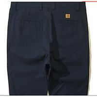 mens low rise micro elastic chinos pants simple loose solid