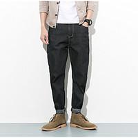 mens low rise inelastic chinos pants boho street chic slim solid