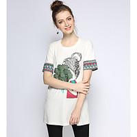 meidongtai womens going out casualdaily simple t shirtsolid round neck ...