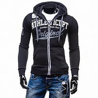 mens casualdaily hoodie letter print hooded micro elastic cotton polye ...