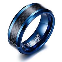 Men\'s Ring Basic Euramerican Fashion Personalized Tungsten Steel Carbon Fiber Luxury Casual Jewelry For Simple Party Finger Rings