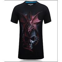 mens daily casual simple t shirt pattern round neck short sleeve cotto ...