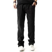 mens mid rise micro elastic sweatpants pants simple straight solid