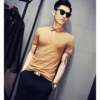 mens casualdaily simple summer t shirt solid square neck short sleeve  ...