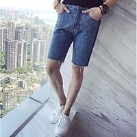 mens mid rise micro elastic shorts pants simple straight solid