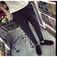 mens high rise strenchy chinos pants boho loose solid