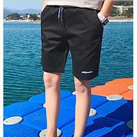 mens mid rise micro elastic chinos shorts pants simple wide leg solid