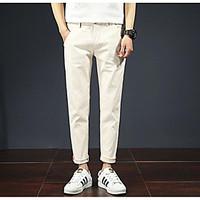 mens mid rise micro elastic chinos pants chinoiserie slim solid