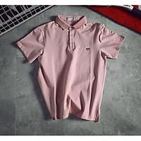 Men\'s Casual Simple Summer Polo, Solid V Neck Short Sleeve Cotton Medium