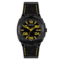 mens sport watch fashion watch chinese quartz leather band casual blac ...