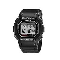 mens womens sport watch quartz plastic band casual black