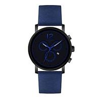 mens fashion watch chinese quartz pu band casual black blue red