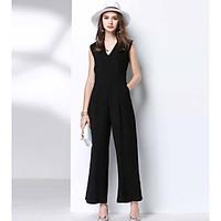 meidongtaiwomens casualdaily jumpsuitscasual wide leg solid color summ ...