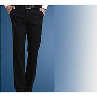 mens high rise inelastic chinos pants simple loose solid