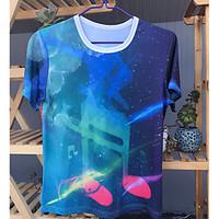 mens casualdaily vintage summer t shirt galaxy round neck short sleeve ...