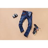 mens mid rise inelastic jeans pants simple straight solid