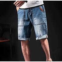 mens low rise inelastic shorts pants simple straight solid