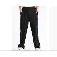 mens mid rise micro elastic chinos sweatpants pants simple loose solid