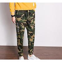 mens mid rise micro elastic chinos pants simple loose solid camouflage