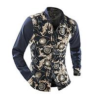 mens casualdaily vintage spring fall shirt floral shirt collar long sl ...