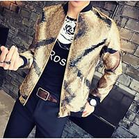 mens casualdaily simple summer jacket print round neck long sleeve reg ...