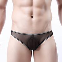 Men\'s Mesh Transparent Briefs/ Low Waist