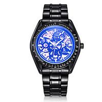 Men\'s Skeleton Watch Fashion Watch Mechanical Watch Automatic self-winding Water Resistant / Water Proof Noctilucent Alloy Band Black