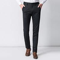 mens mid rise strenchy chinos pants simple straight solid