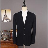 mens going out work vintage simple spring blazer solid notch lapel lon ...