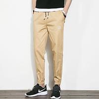 mens medium waist inelastic skinny pants simple pencil solid