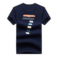 mens plus size simple summer t shirt solid round neck short sleeve cot ...