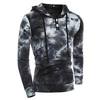mens casualdaily simple hoodie print round neck micro elastic cotton l ...