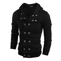 Men\'s Casual/Daily Hoodie Leopard Round Neck strenchy Cotton Long Sleeve Spring, Fall, Winter, Summer