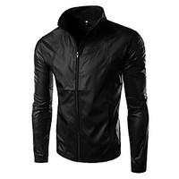 mens going out casualdaily holiday vintage simple active jackets solid ...