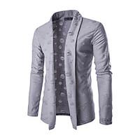 mens casualdaily simple regular cardigan solid v neck long sleeve poly ...