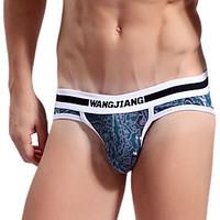 Men\'s Nylon / Polyester Sexy Fit Print Briefs Underwear